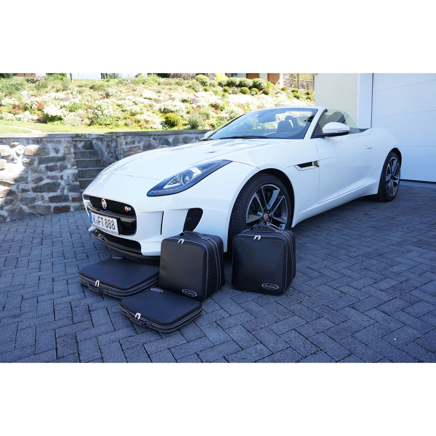 Jaguar F-Type (EU) Cabrio Bis 5/2016 - 4tlg. Kofferset Kofferraum - Silbergraue Naht/Futter Grau 3 Jaguar F-Type (EU) Cabrio Bis 5/2016 - 4tlg. Kofferset Kofferraum - Silbergraue Naht/Futter Grau