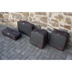 Jaguar F-Type Cabrio Ab 06/2016 (EU) - 4tlg. Kofferset Kofferraum - Silbergraue Naht/Futter Grau -Berühmtes Gepäck Geschäft 1050637 DSC03971