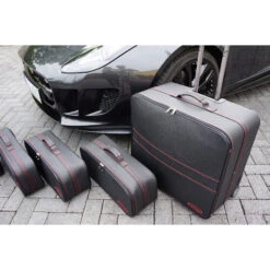 Jaguar F-Type Coupé (EU) - 5tlg. Kofferset Kofferraum - Rote Naht -Berühmtes Gepäck Geschäft 1050642 8