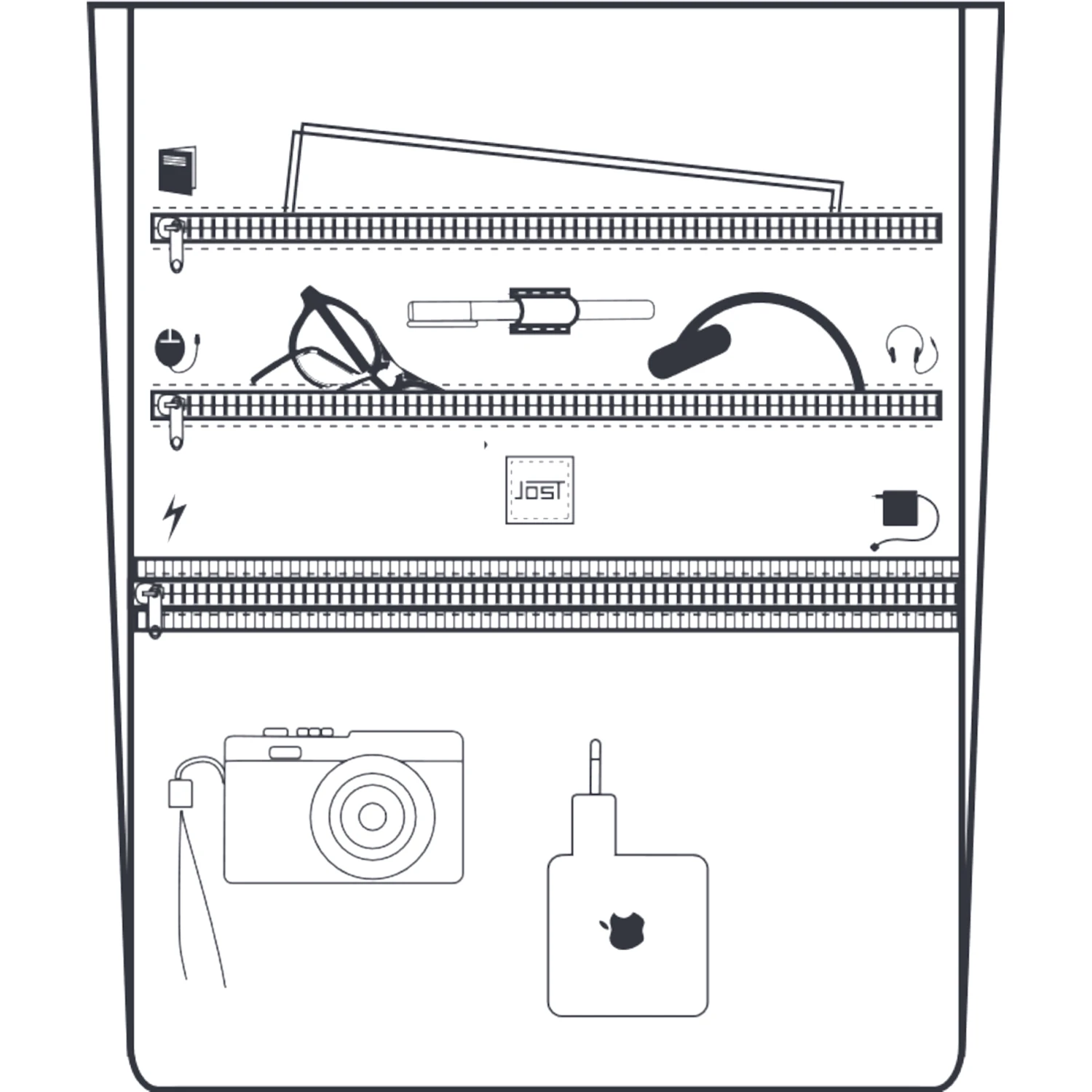JOST STOCKHOLM Kurierrucksack - Schwarz 8 JOST STOCKHOLM Kurierrucksack - Schwarz – Bild 6