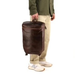 Leder Rucksack Siwa - Braun / Dots -Berühmtes Gepäck Geschäft 1051523 Siwa model