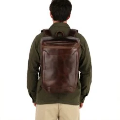 Leder Rucksack Siwa - Braun / Dots -Berühmtes Gepäck Geschäft 1051523 Siwa model2